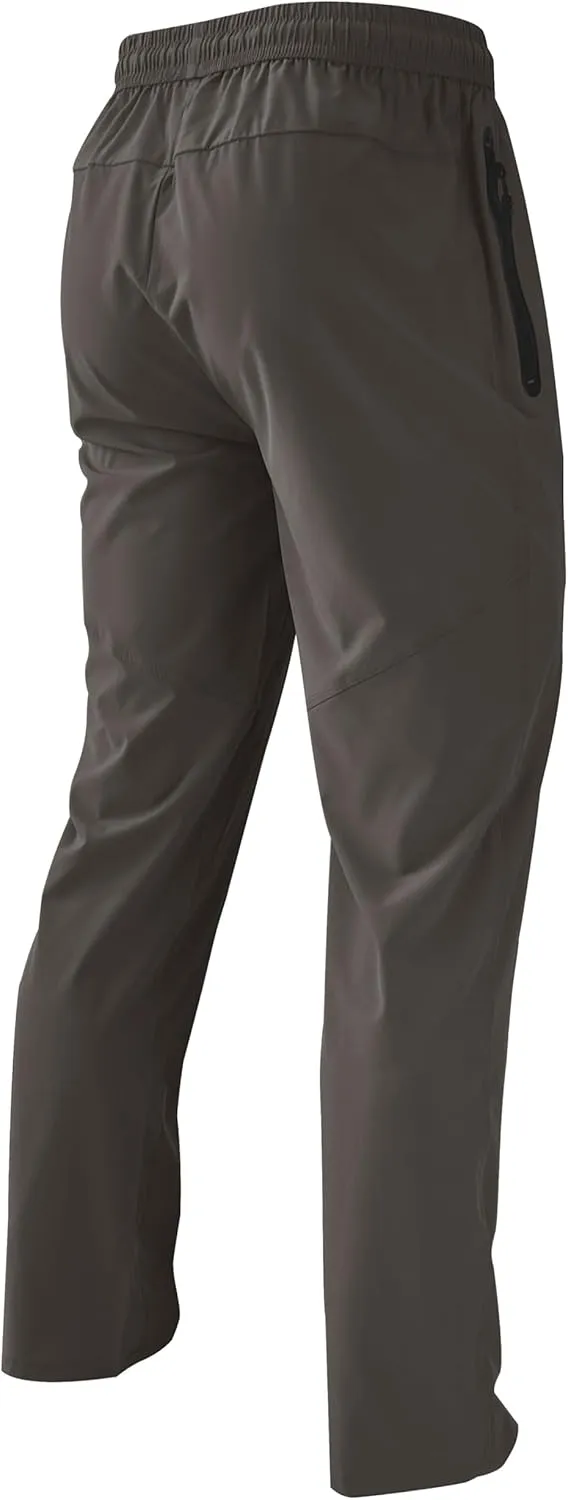 Men's Lightweight Quick Dry Hiking Running Pants Outdoor Sports Breathable Zipper Pockets Athletic Work Pants