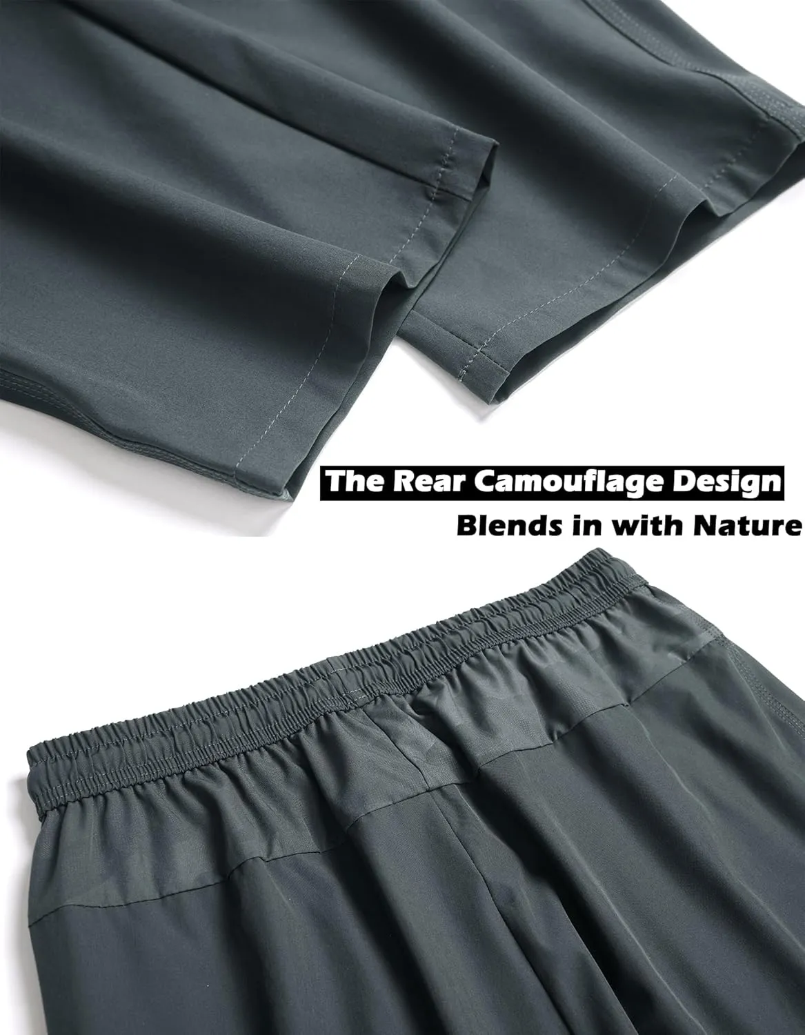 Men's Lightweight Quick Dry Hiking Running Pants Outdoor Sports Breathable Zipper Pockets Athletic Work Pants