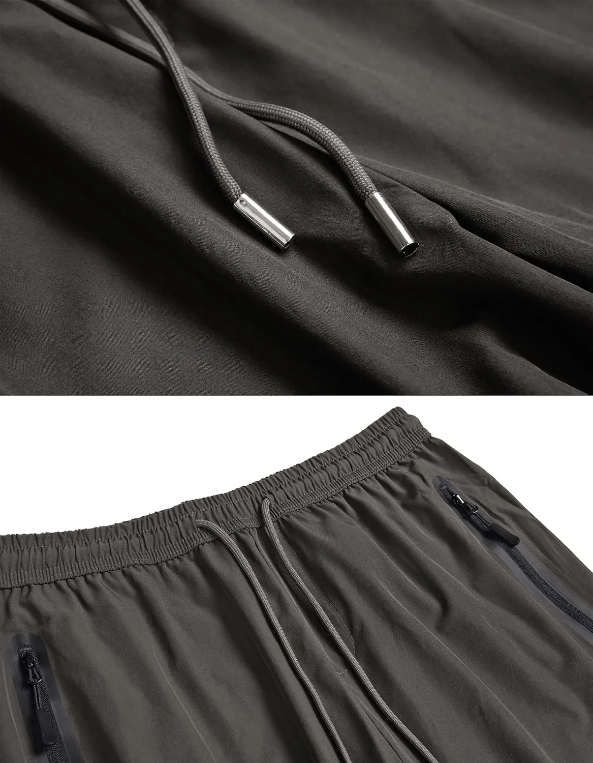 Men's Lightweight Quick Dry Hiking Running Pants Outdoor Sports Breathable Zipper Pockets Athletic Work Pants