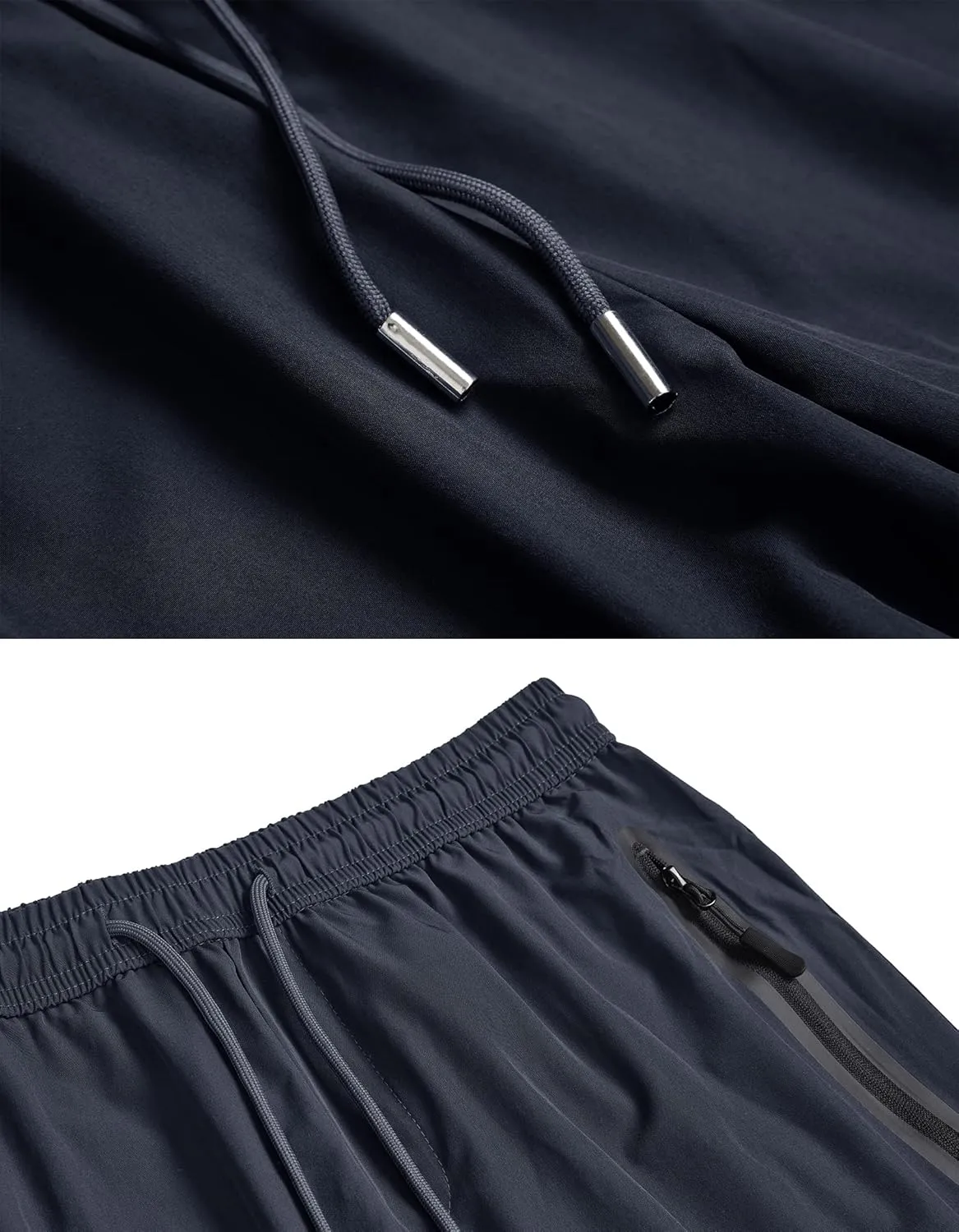 Men's Lightweight Quick Dry Hiking Running Pants Outdoor Sports Breathable Zipper Pockets Athletic Work Pants