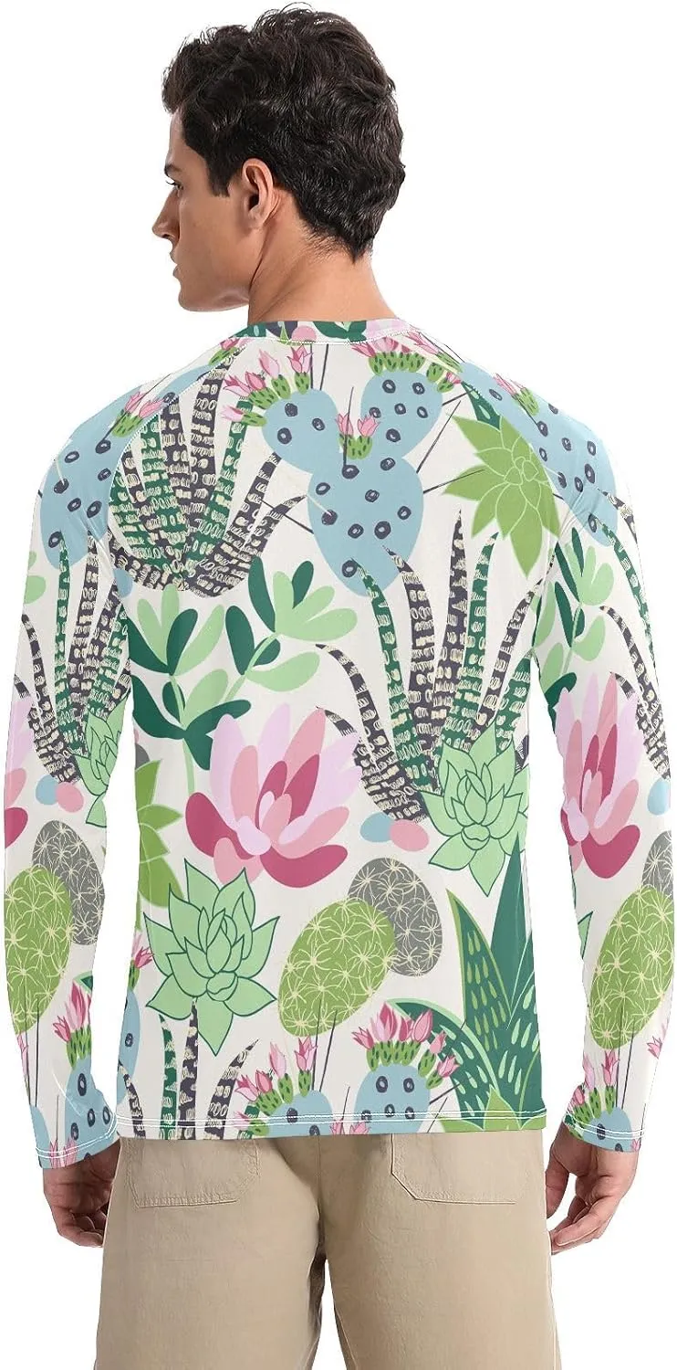 Men's Rash Guard Shirts, UPF 50  Long Sleeve Swimsuit Top Bathing Suit S-XXL
