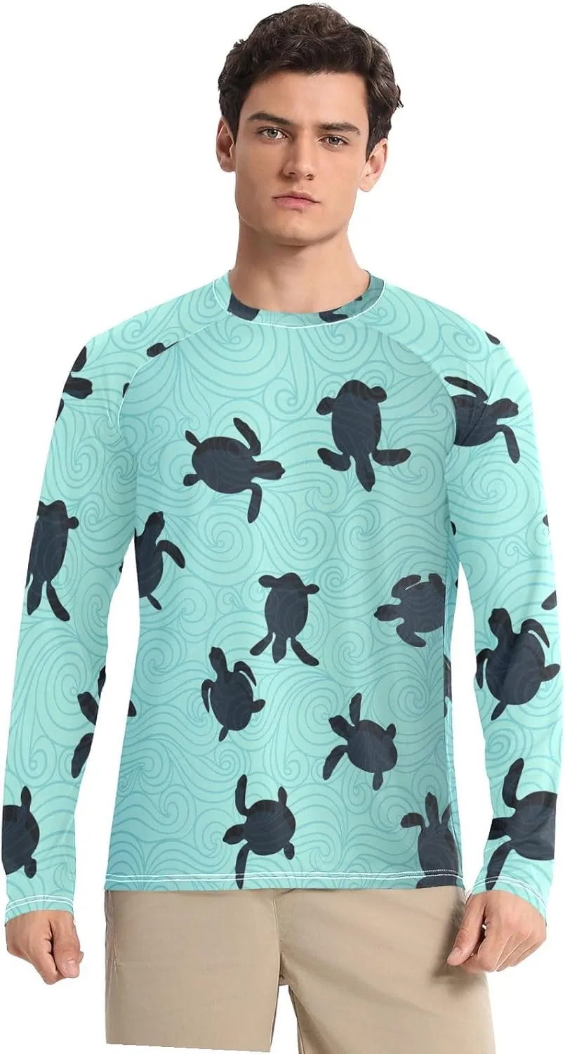 Men's Rash Guard Shirts, UPF 50  Long Sleeve Swimsuit Top Bathing Suit S-XXL