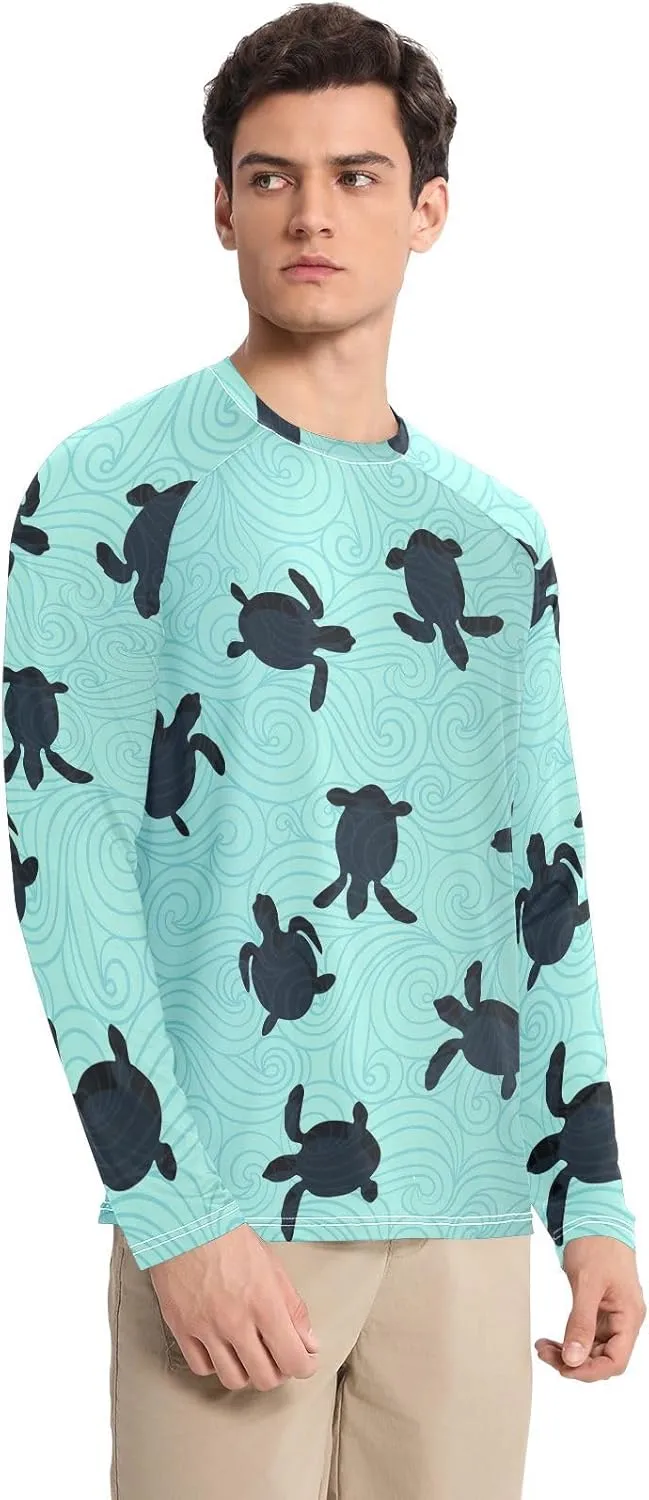 Men's Rash Guard Shirts, UPF 50  Long Sleeve Swimsuit Top Bathing Suit S-XXL