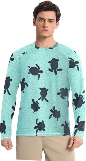 Men's Rash Guard Shirts, UPF 50  Long Sleeve Swimsuit Top Bathing Suit S-XXL