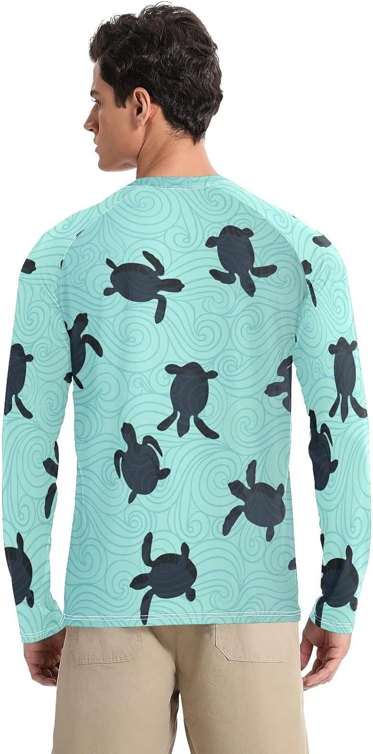 Men's Rash Guard Shirts, UPF 50  Long Sleeve Swimsuit Top Bathing Suit S-XXL