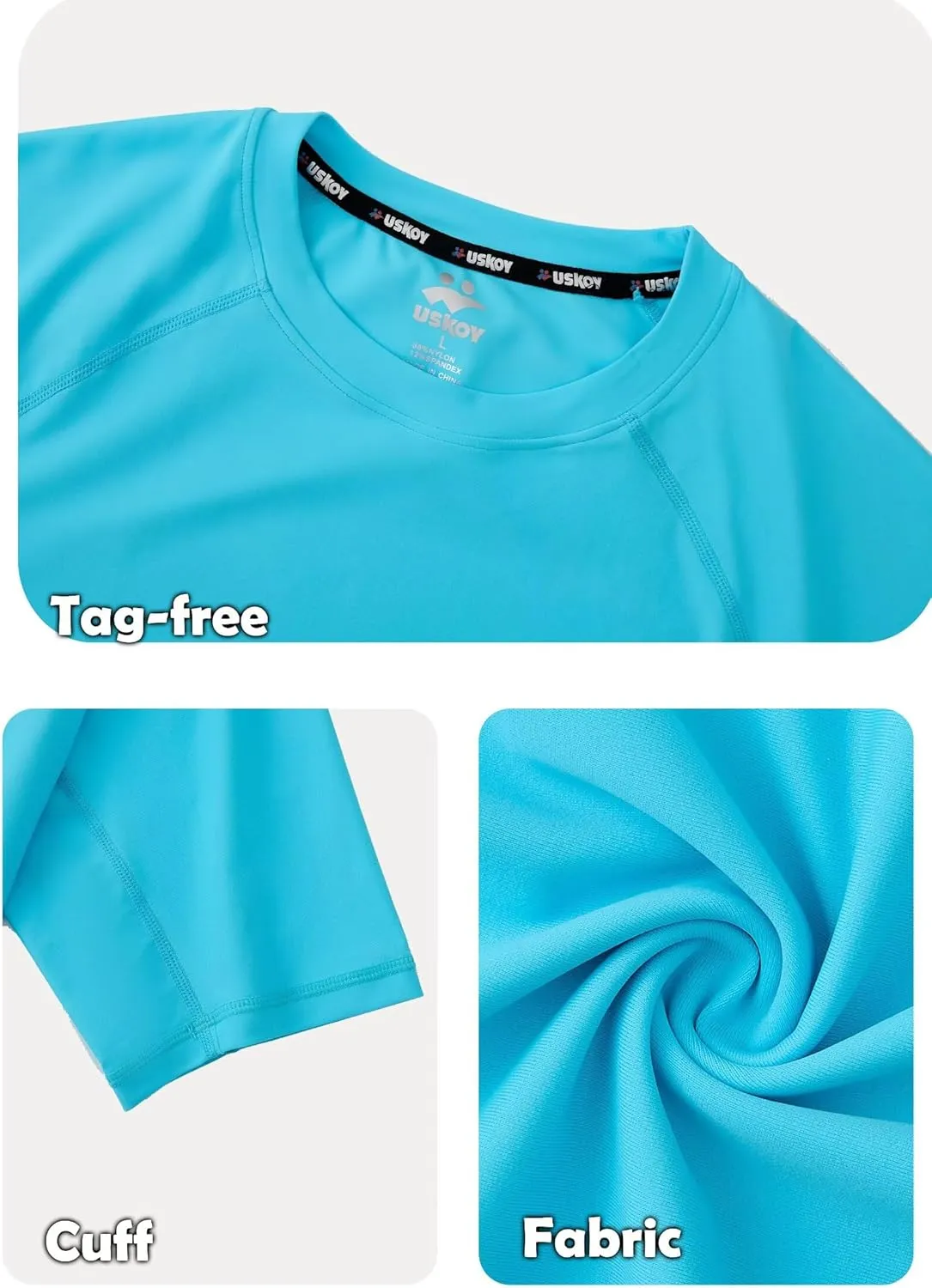 Men's Rash Guard T-Shirts UPF 50  Baselayer Short Sleeve Skins Compression Performance Fit Tee