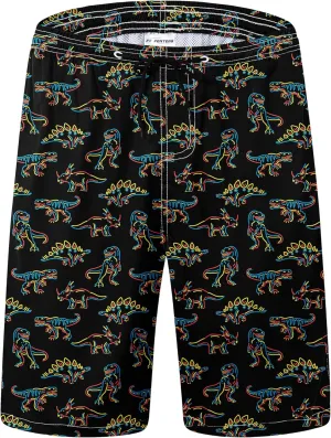 Mens Swim Trunks Quick Dry Board Shorts with Mesh Lining, Breathable Fit Hawaii Beach Shorts Swimwear Bathing Suits