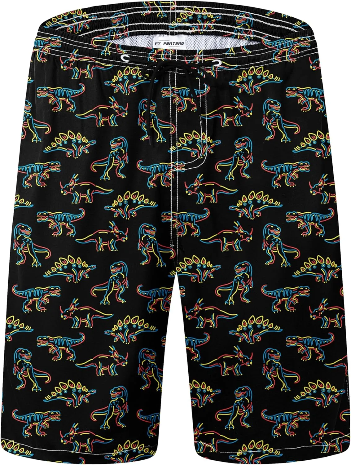 Mens Swim Trunks Quick Dry Board Shorts with Mesh Lining, Breathable Fit Hawaii Beach Shorts Swimwear Bathing Suits