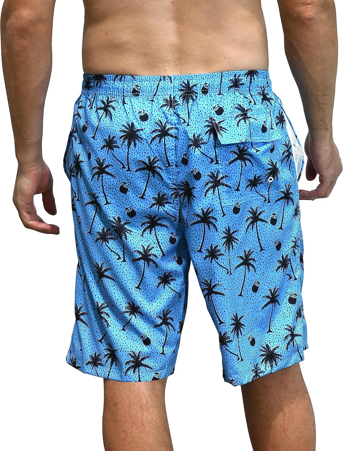 Mens Swim Trunks Quick Dry Board Shorts with Mesh Lining, Breathable Surf Beach Shorts Swimwear Bathing Suits