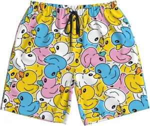 Mens Swim Trunks Quick Dry Swim Shorts with Mesh Lining Breathable Men's Beach Pants Swimwear Bathing Suits