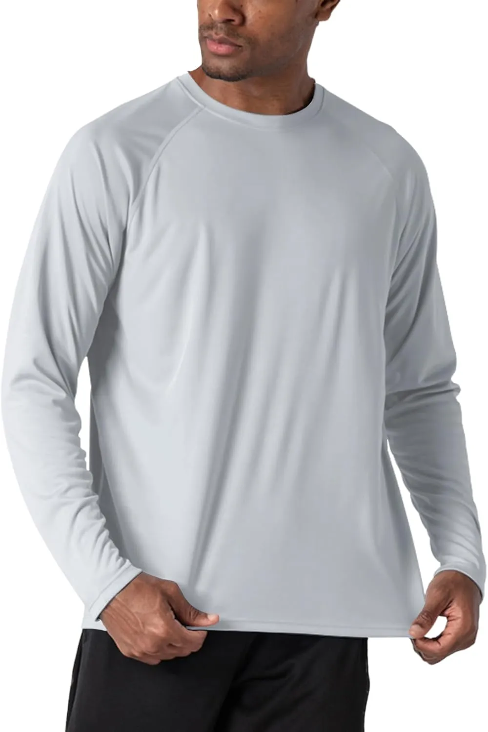 Men's UPF 50  Rash Guard Long Sleeve Sun Protection Running Shirts Quick Dry Workout Fishing Swim T-Shirts