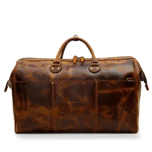 Men's Vintage Leather Travel Duffel Bag