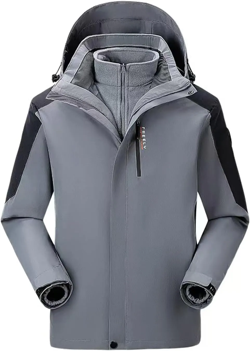 Mens Waterproof Ski Jacket Winter Windproof Snow Coat Outdoor Hiking Parka Raincoat Multi Pockets