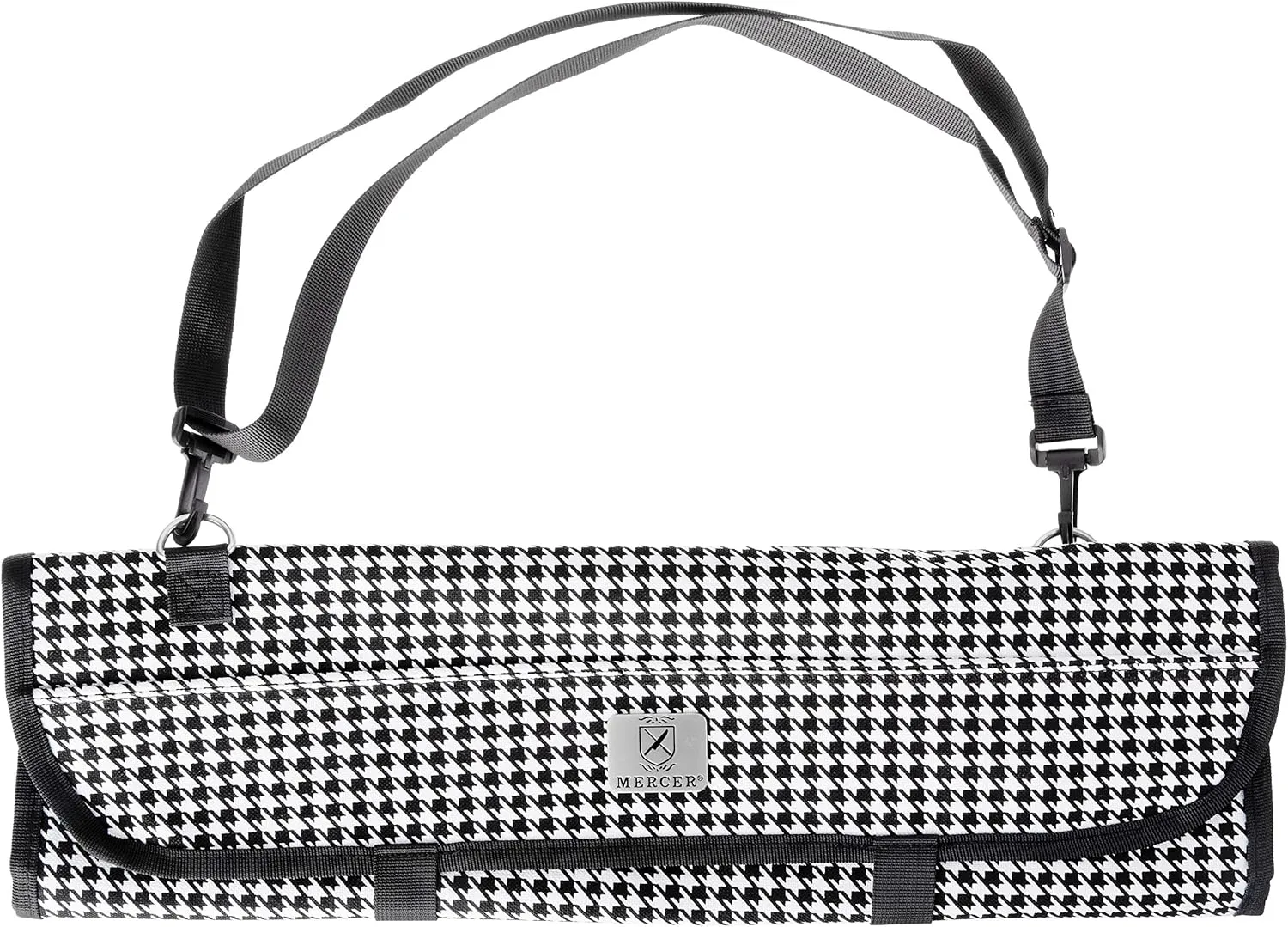 Mercer Culinary 7-Pocket Knife Roll Storage Bag, Houndstooth