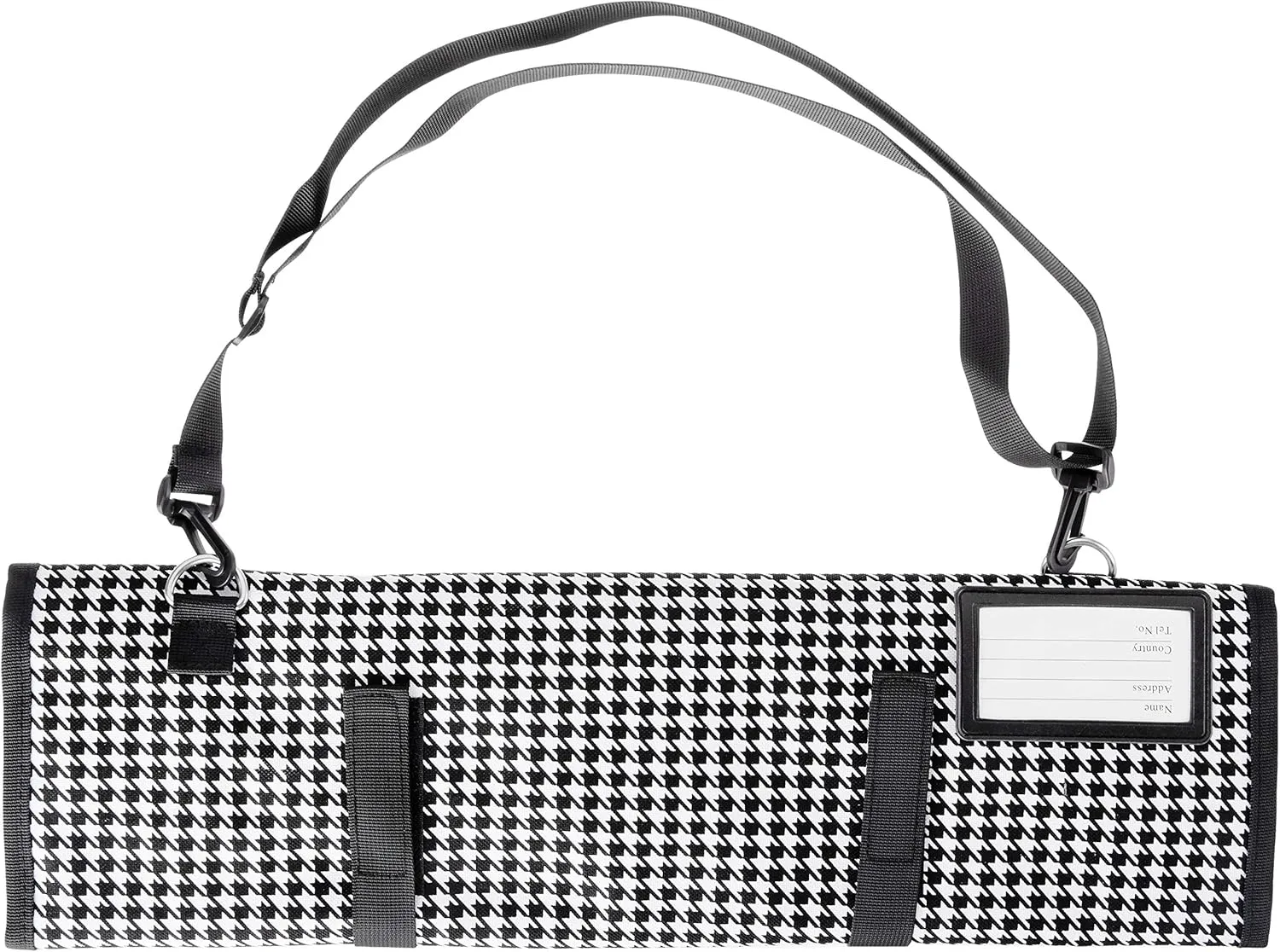 Mercer Culinary 7-Pocket Knife Roll Storage Bag, Houndstooth