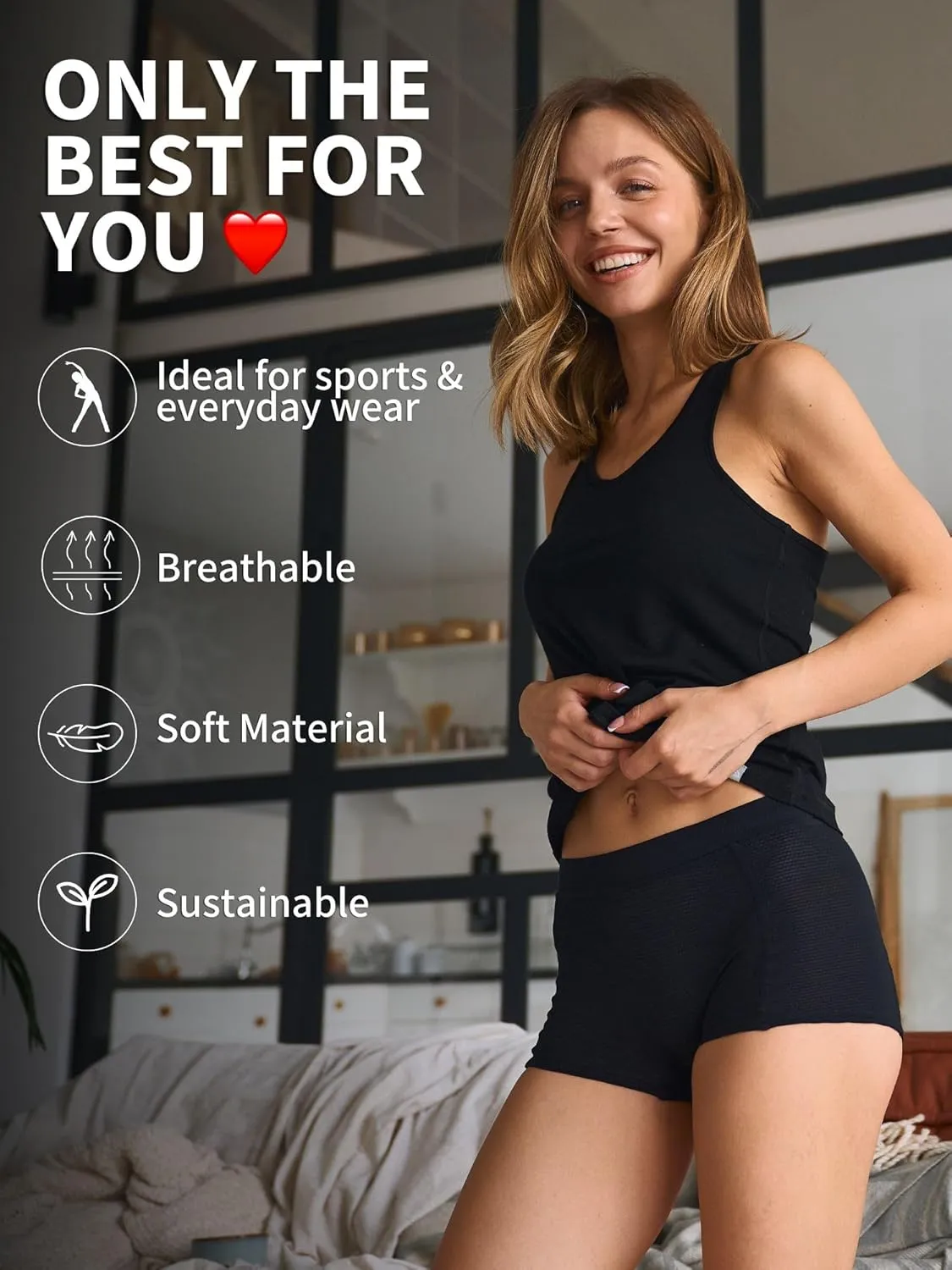 Merino.tech Merino Wool Underwear Women Boxer Briefs Breathable Boy Shorts Dry Fit Base Layer for Women