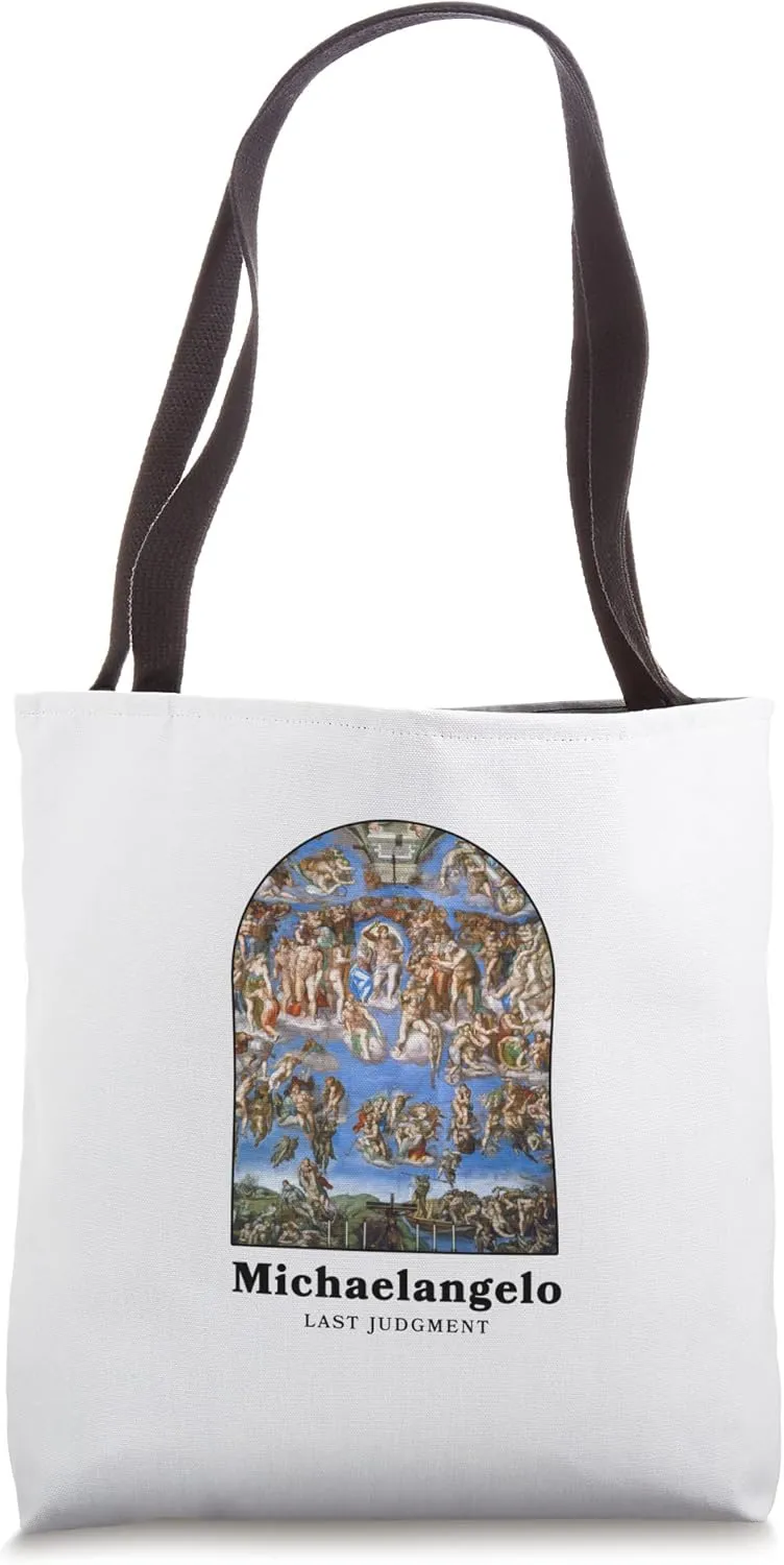 Michelangelo Painting Last Judgment for an Art Lover Tote Bag