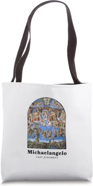 Michelangelo Painting Last Judgment for an Art Lover Tote Bag