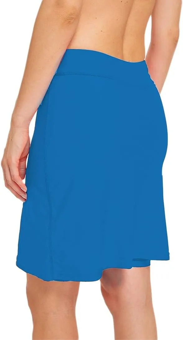 Micosuza Womens Skirted Swim Short Sun Protective UPF 50  Swimming Bottom with Attached Skirt