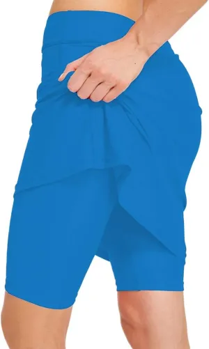 Micosuza Womens Skirted Swim Short Sun Protective UPF 50  Swimming Bottom with Attached Skirt
