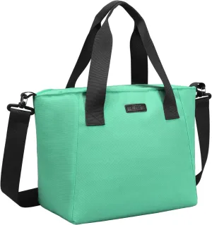 MIER Lunch Bags for Women Large Insulated Lunch Tote Bag Lunchbox Container for Work College Travel Beach, Adjustable Shoulder Strap, Lake Green
