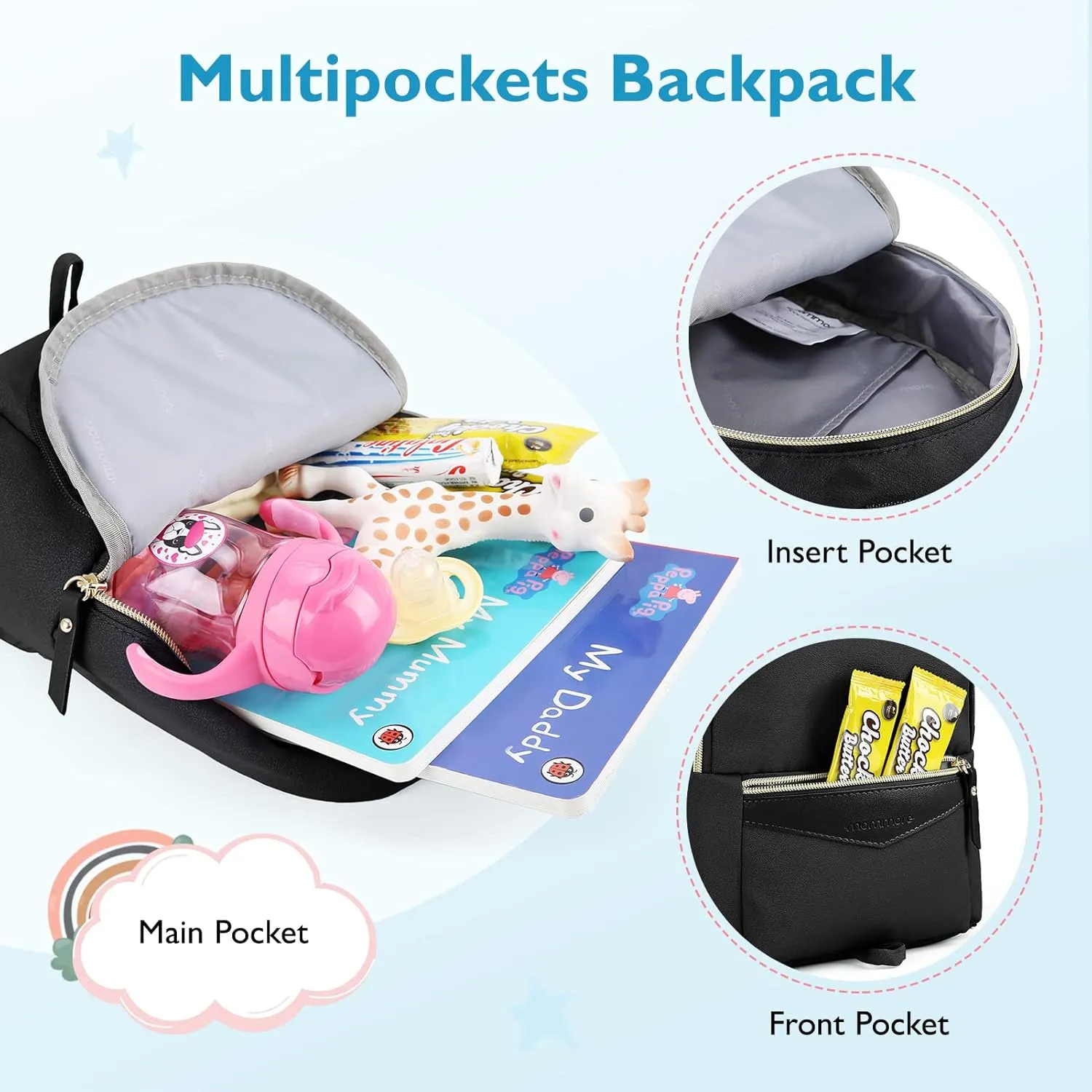 mommore Fashion Toddler Backpack Travel Kids Backpack with Small Toddler Leash Baby Bag