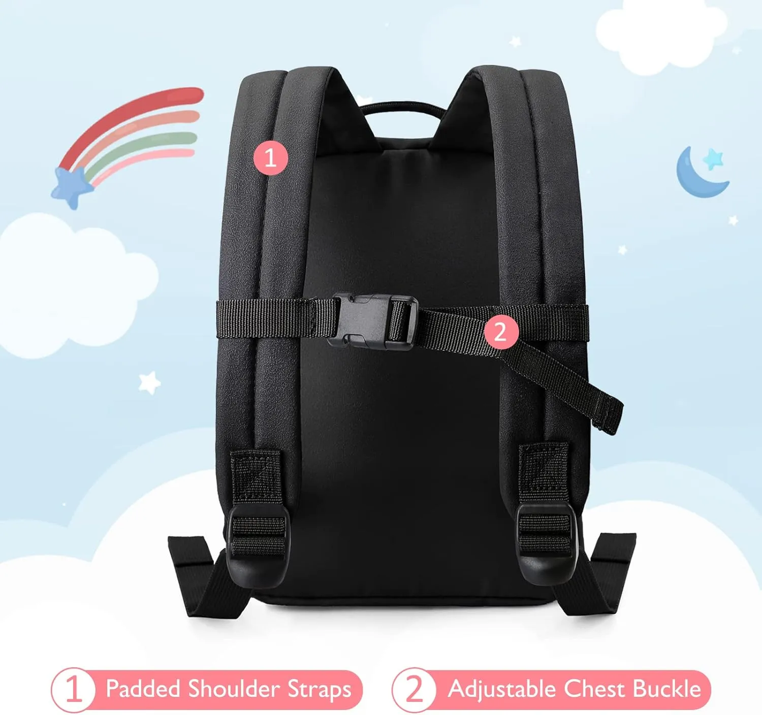 mommore Fashion Toddler Backpack Travel Kids Backpack with Small Toddler Leash Baby Bag