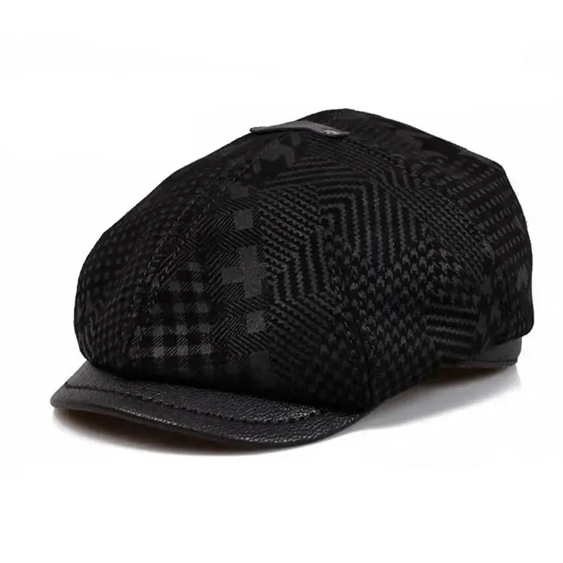 Montclair Genuine Leather Newsboy Cap