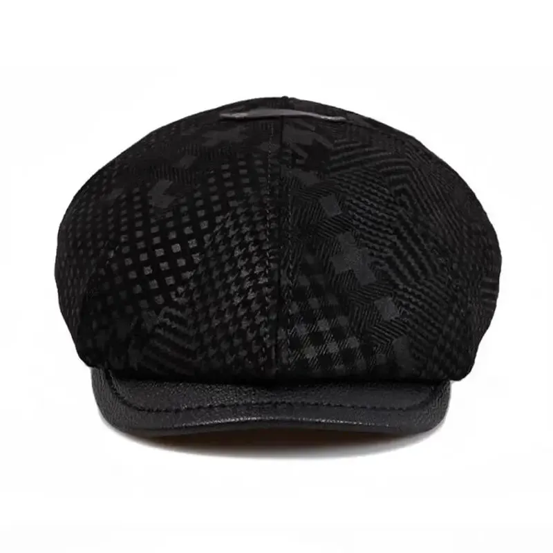 Montclair Genuine Leather Newsboy Cap