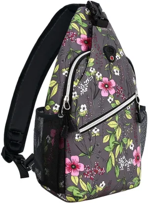 MOSISO Sling Backpack,Travel Hiking Daypack Periwinkle Crossbody Shoulder Bag