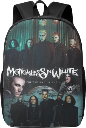 Motionless Rock In White Casual Backpack Large Lightweight Travel Bag Classic Laptop Daypack Men Women Backpack, Black