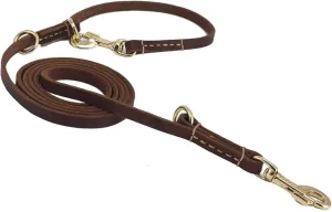 Multi Function 8ft Leather Dog Leash, Genuine Leather Hands Free Leash for Small, Medium and Large Dogs