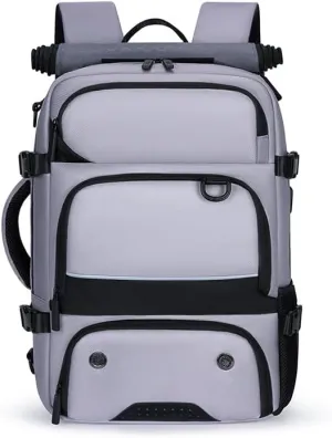 Multi-functional travel backpack, business travel bag, men and women fitness outdoor sports, dry and wet separation (gray)