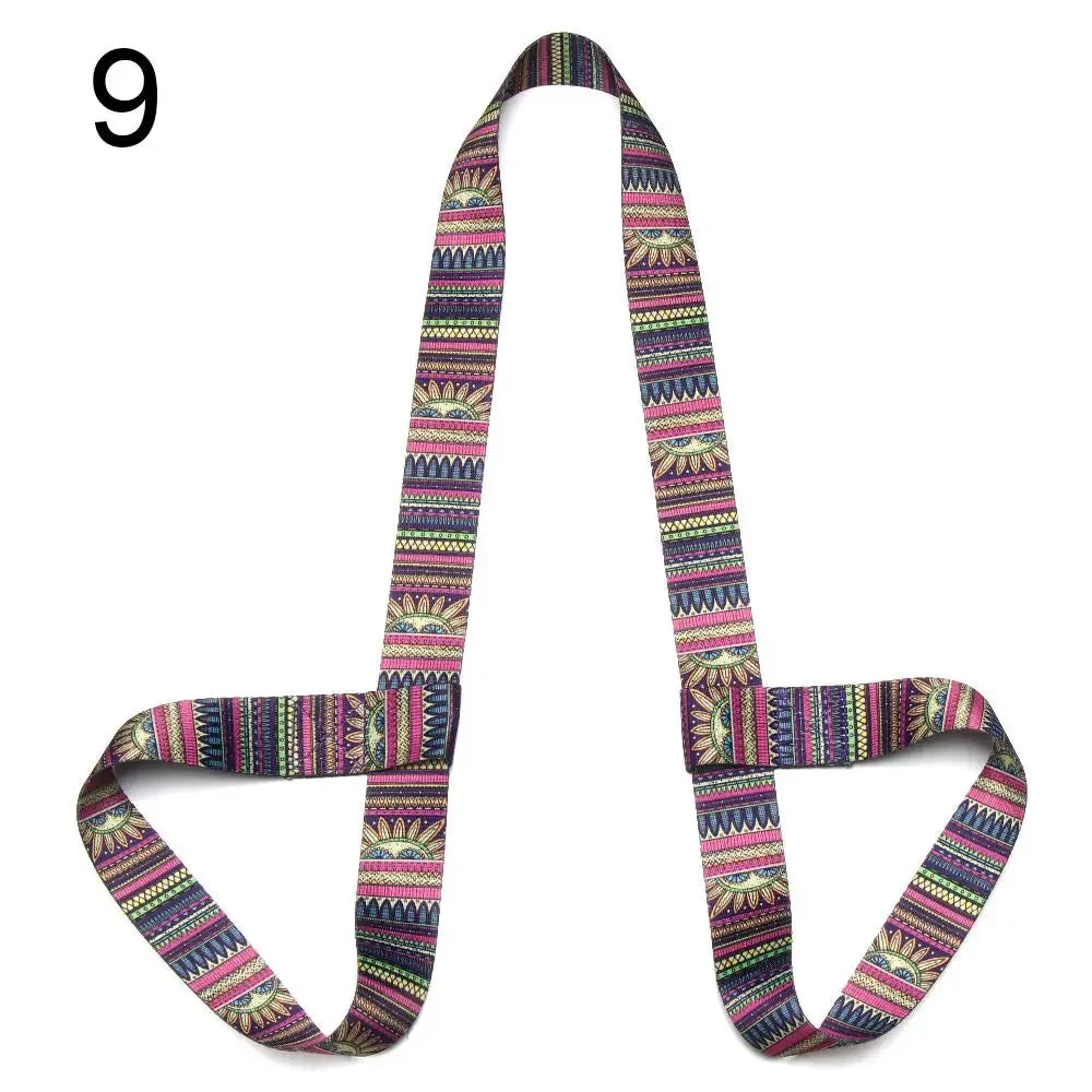 Multicolor Adjustable Sports Accessories Fitness Carry Straps Sport Sling Shoulder Yoga Belt Yoga Mat Strap Belts