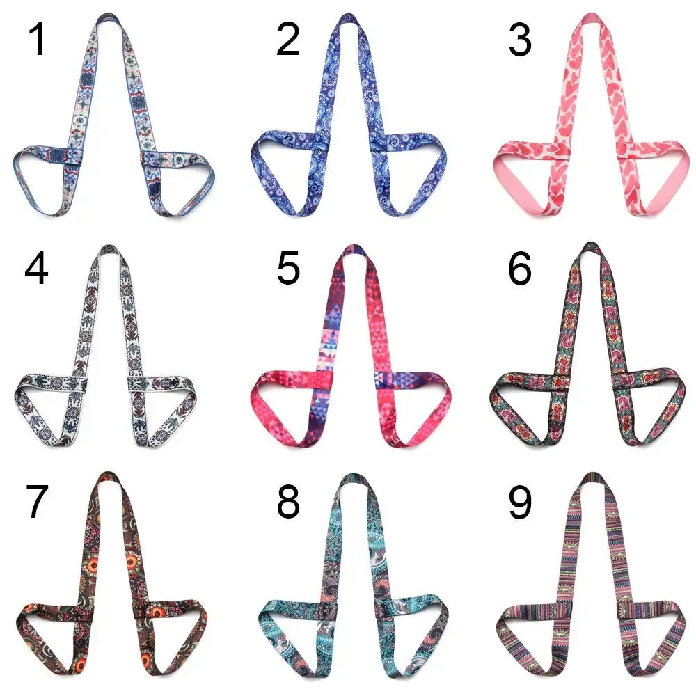 Multicolor Adjustable Sports Accessories Fitness Carry Straps Sport Sling Shoulder Yoga Belt Yoga Mat Strap Belts