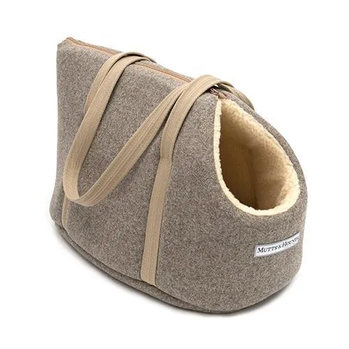 Mutts and Hounds Grey Tweed Dog Carrier