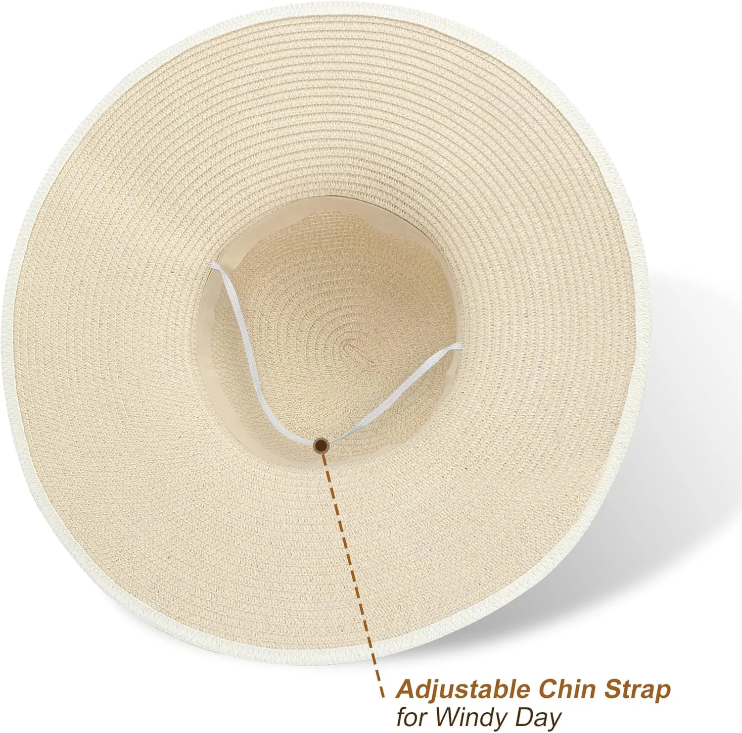 Naivlizer Women Wide Brim Sun Hat UPF50 Straw Summer Hat Floppy Beach Hat Roll-Up