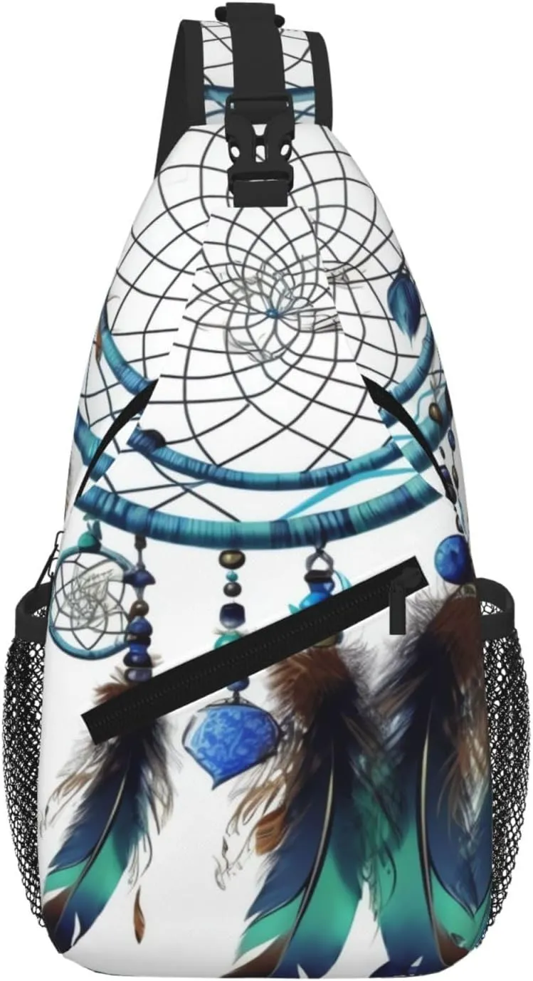 Native American Dream Catcher Sling Bag For Women Men Travel Hiking Backpack Crossbody Shoulder Chest Bags Casual Daypack