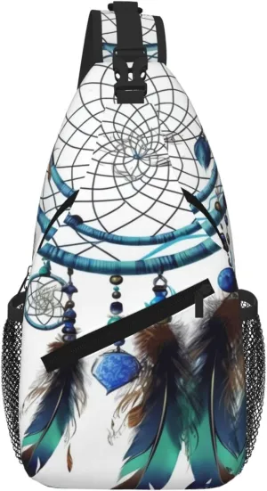 Native American Dream Catcher Sling Bag For Women Men Travel Hiking Backpack Crossbody Shoulder Chest Bags Casual Daypack