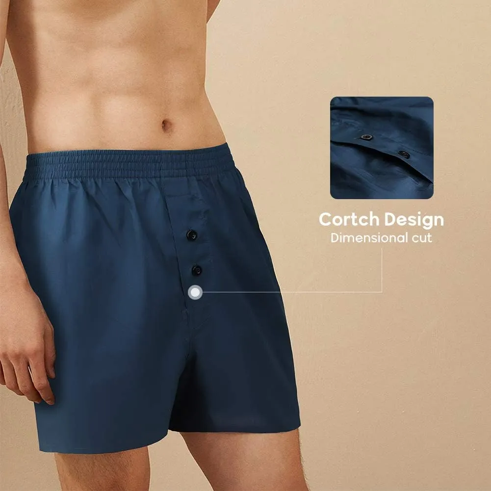 Natural Feelings Classic Boxers Shorts Cotton Woven Mens Underwear Boxers Pack