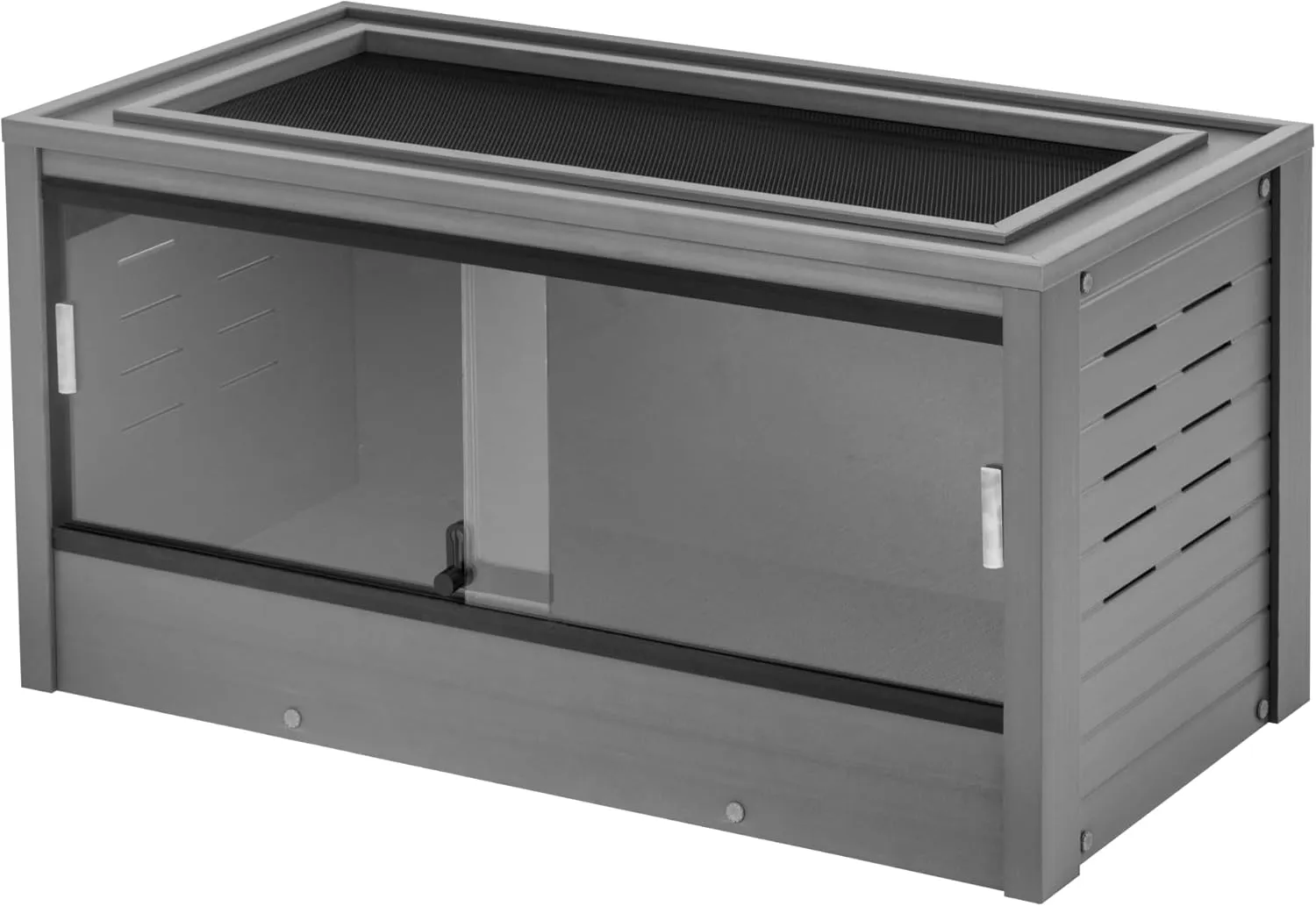 New Age Pet ECOFLEX 36" Mojave Reptile Lounge -Durable Wood Plastic Composite Habitat with Ventilation, Removable Glass Doors & Lock, Easy Assembly, for Tortoises, Snakes, Iguanas