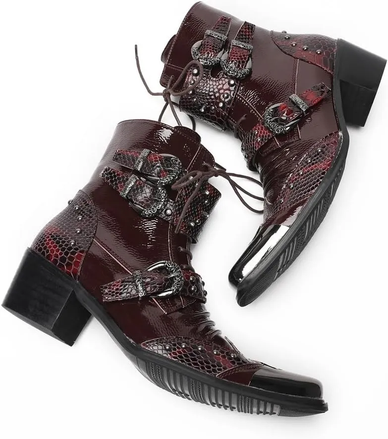 New Ankle Boots for Men Office Show for Club Pure Leather The First Layer of Cowhide Genuine Leather