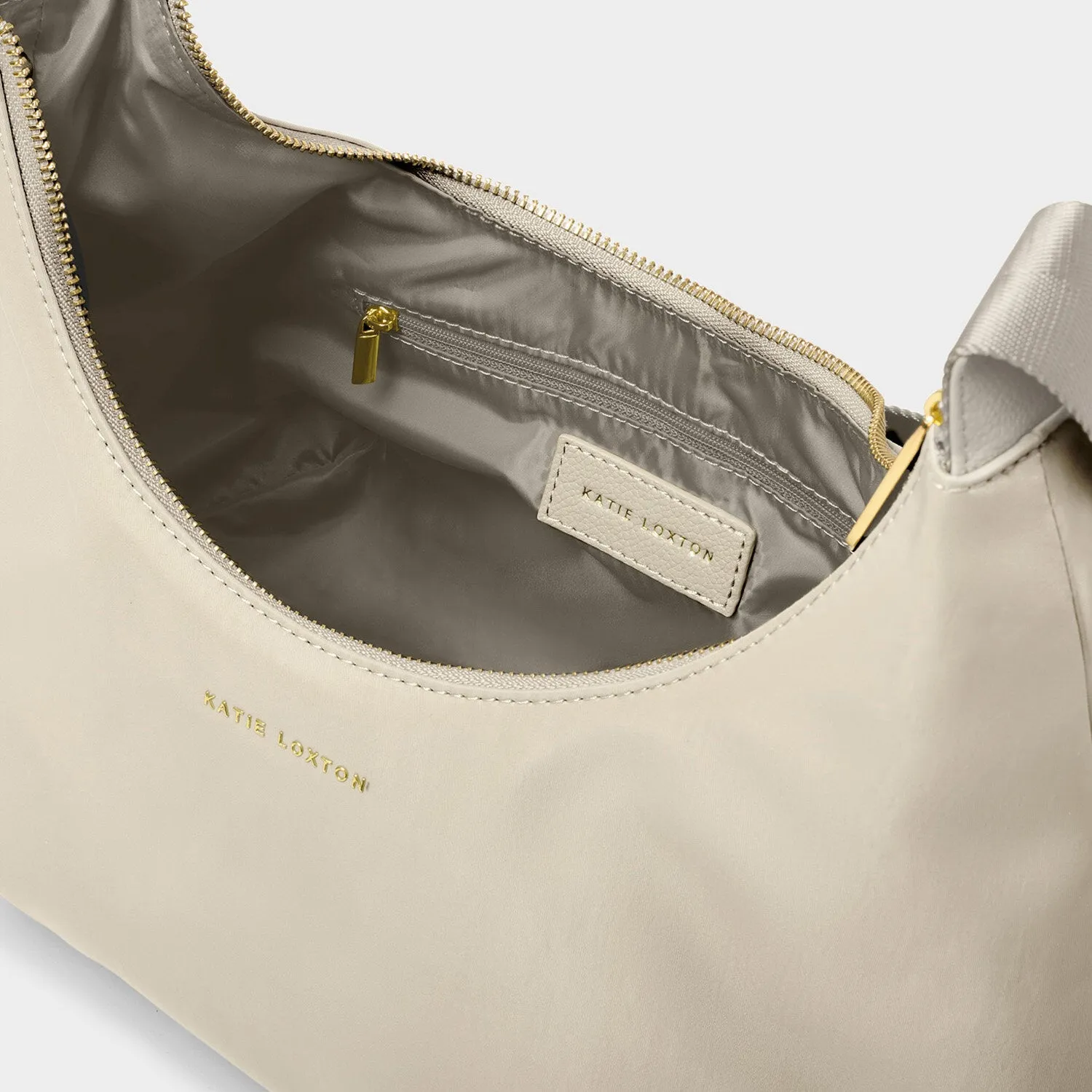 NEW SEASON - Katie Loxton - Nylon-Luxe Sling Shoulder Bag | Chalk