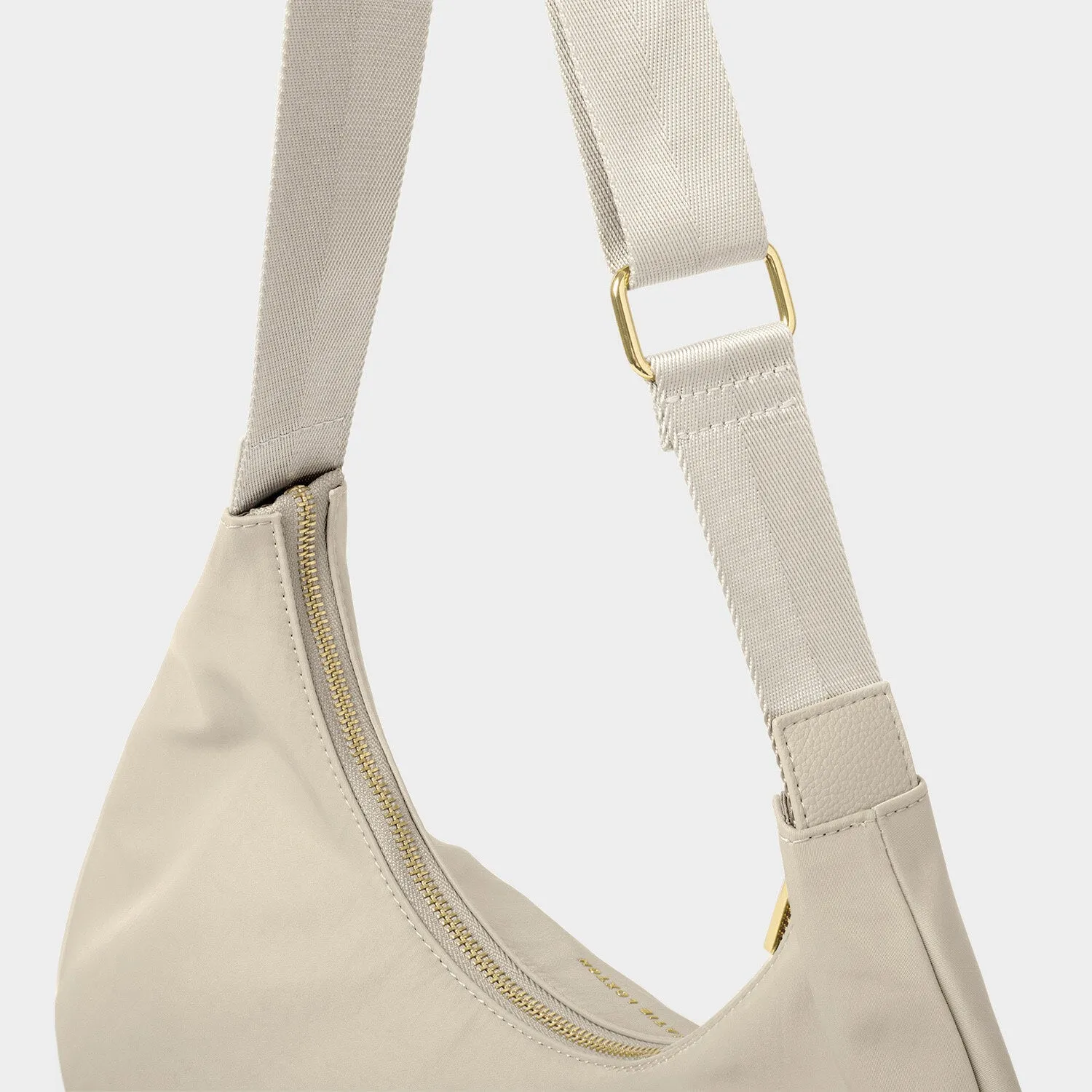 NEW SEASON - Katie Loxton - Nylon-Luxe Sling Shoulder Bag | Chalk