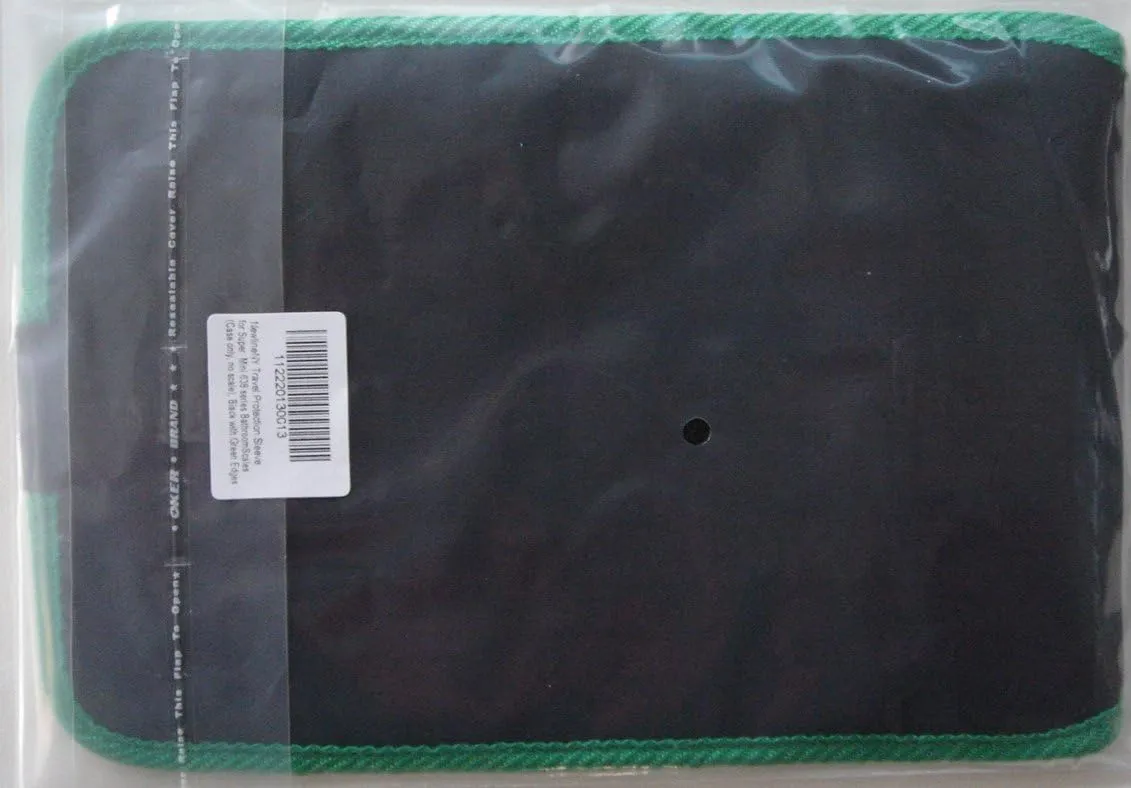 NewlineNY Travel Scale Protection Sleeve - Small Size for Super Mini Scales - SBB0638SM Series Green Edges (Case Cover only, no Scale) - 9" L x 6" W x 0.3" H