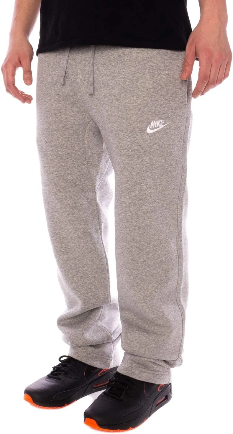 Nike Men's Sportswear Open Hem Club Pants, Dark Grey Heather/White, XX-Large