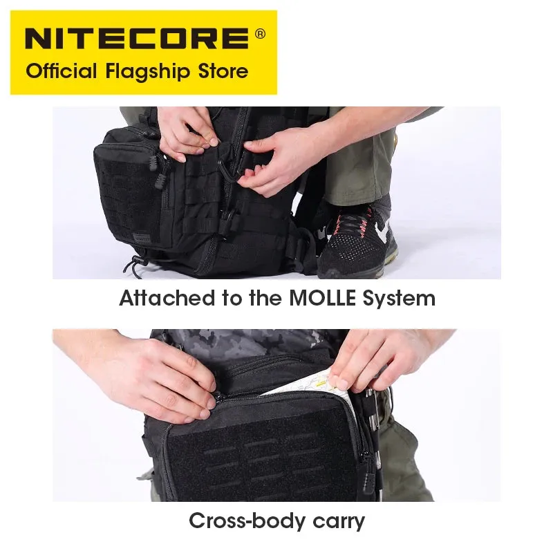 NITECORE NUP30 Tactical Sling Bag 600D Nylon Molle Crossbody Pack for Outdoors