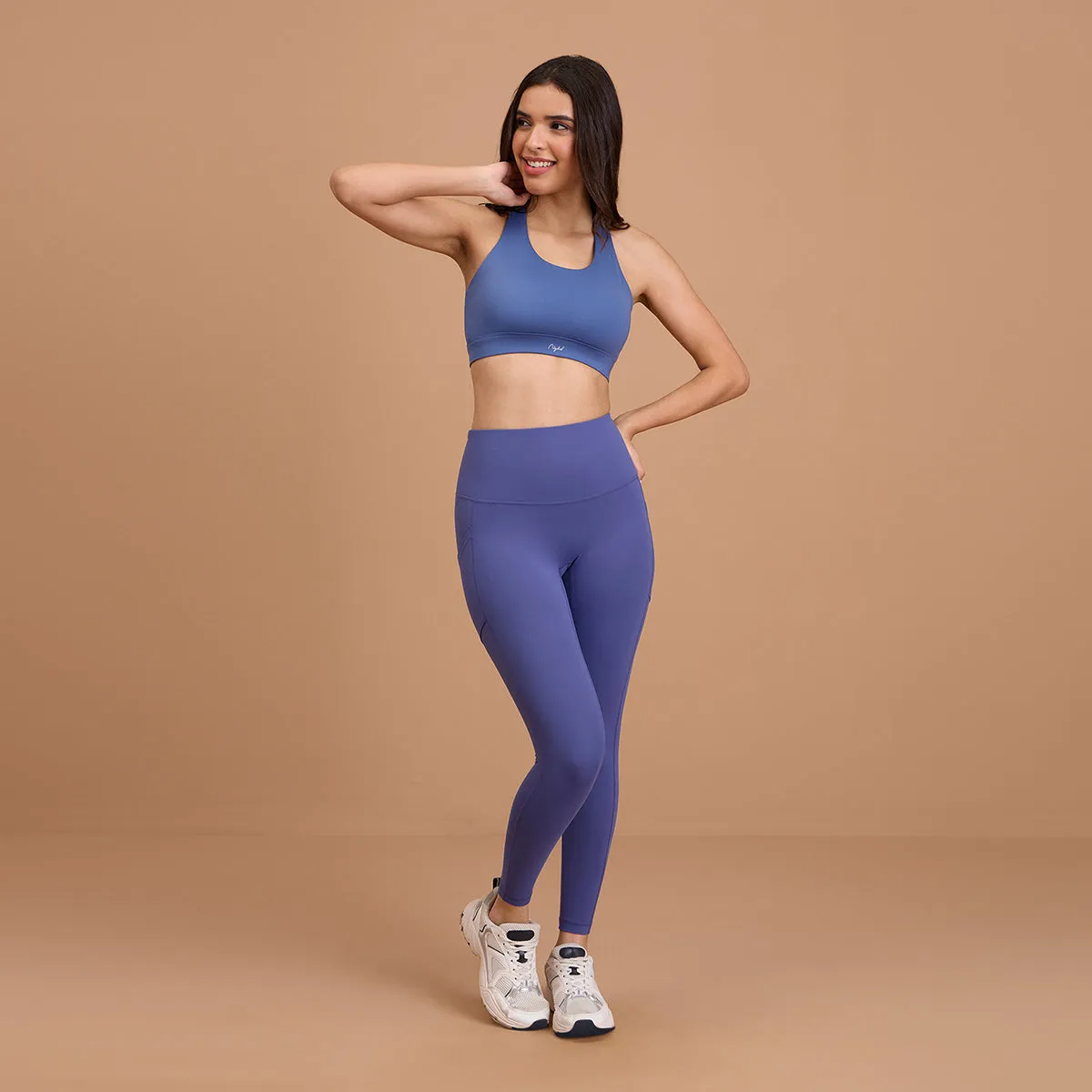 Nykd By Nykaa Ultimate Cross Back Sports Bra with Removable Cups NYK909 Blue