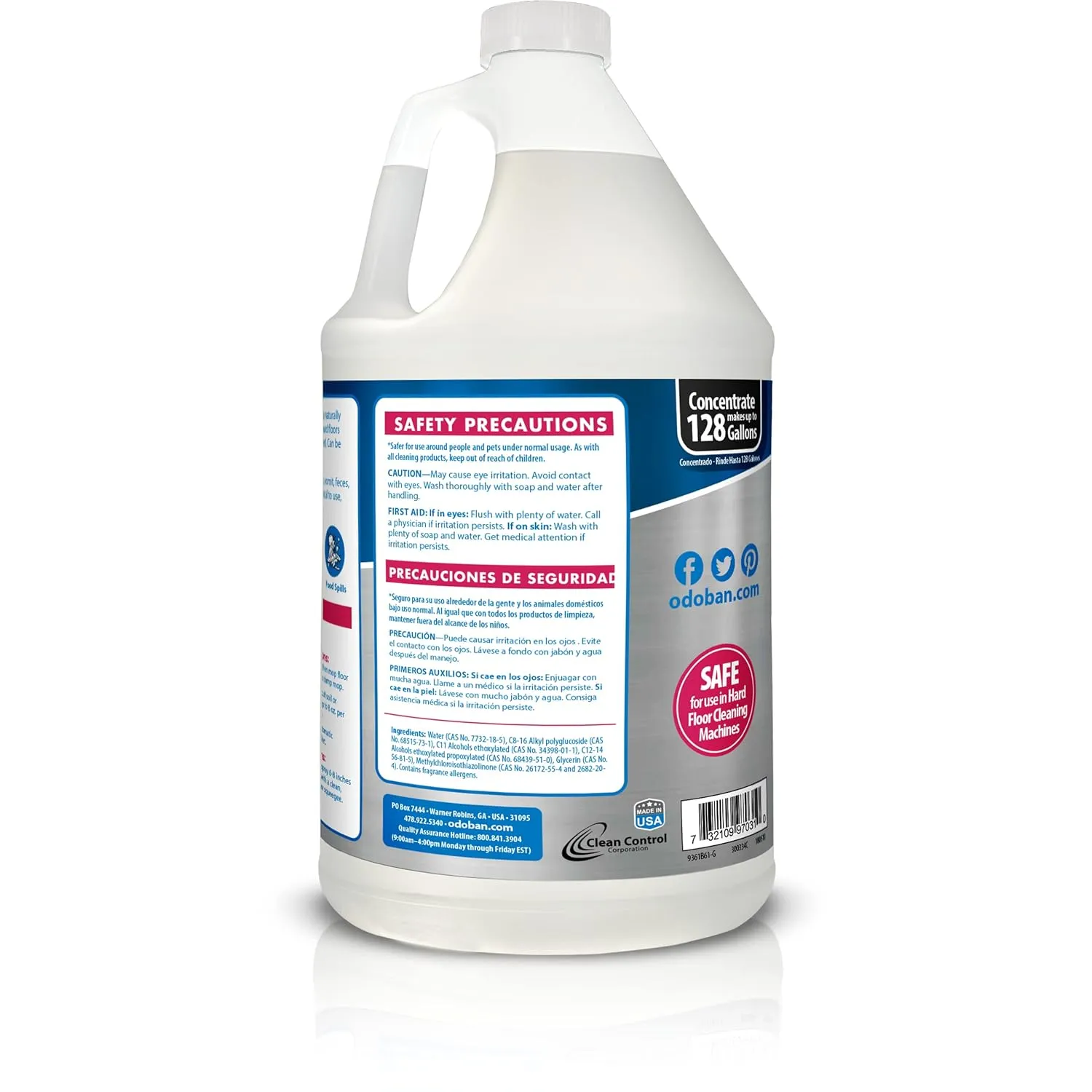 OdoBan Pet Solutions Neutral pH Floor Cleaner Concentrate, 1 Gallon, and Oxy Stain Remover, 32 Ounce Spray
