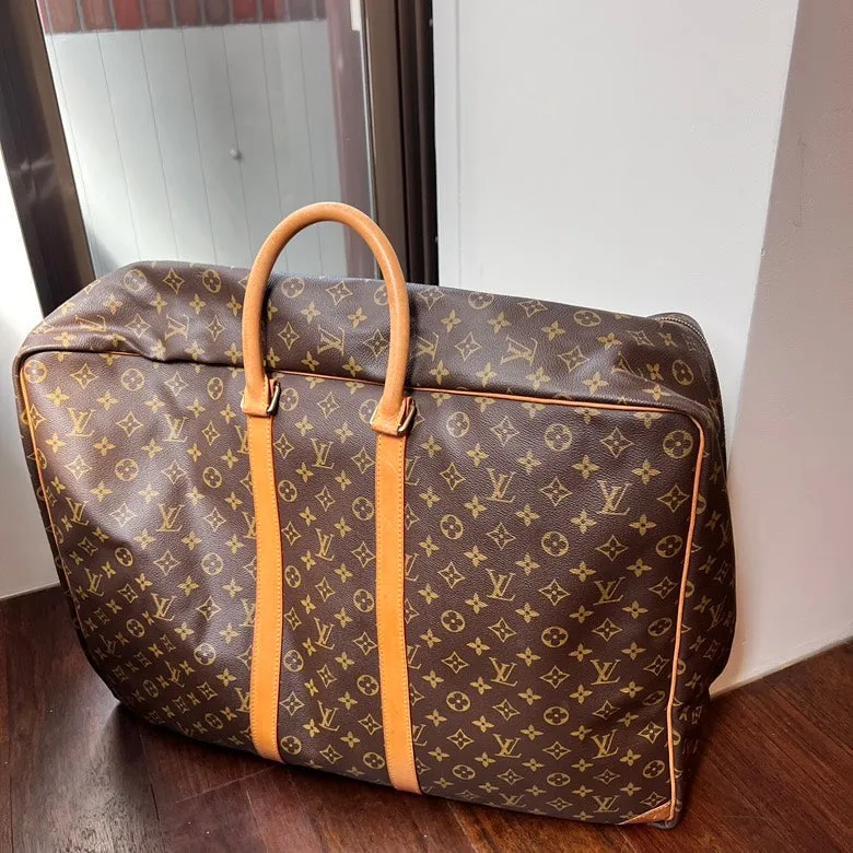 Only today Monogram Bag Travel Louis Time-limited AF871 Vuitton Luggage Leather Brown Preloved
